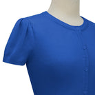 MAK Cropped Viola Button Down Short Sleeve Bolero - Curvique Vintage